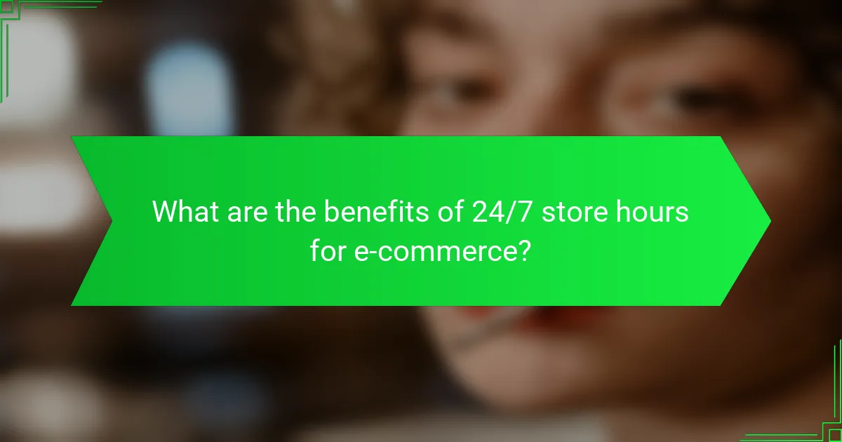 What are the benefits of 24/7 store hours for e-commerce?