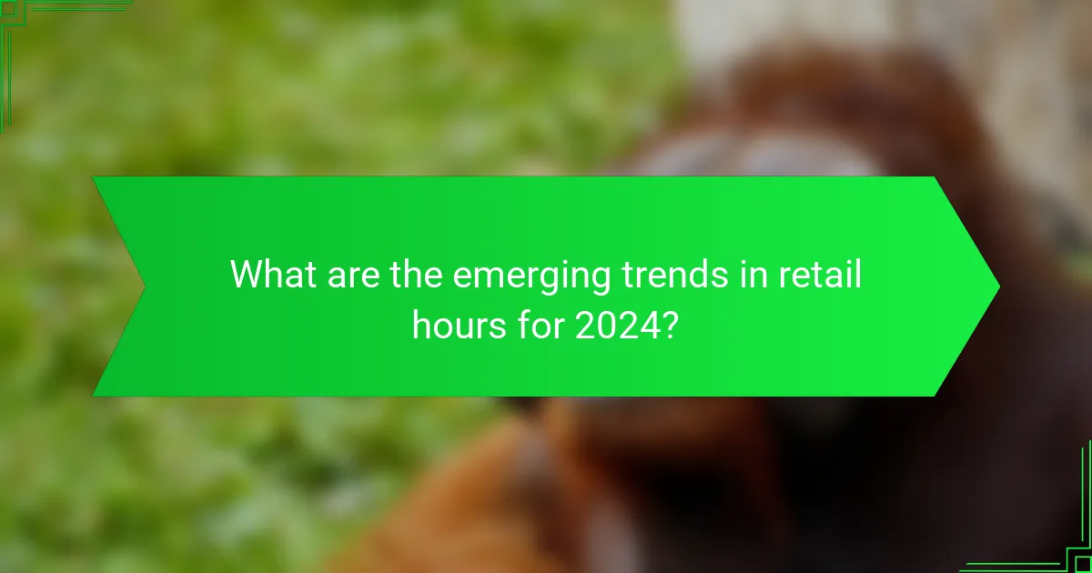 What are the emerging trends in retail hours for 2024?