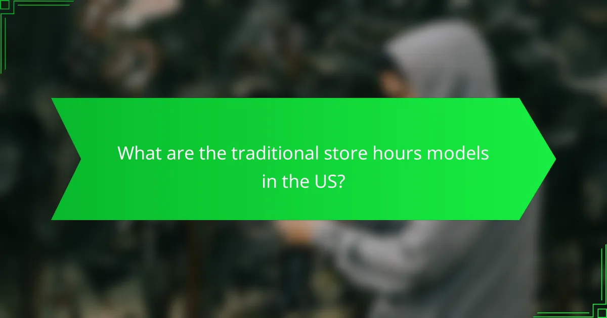 What are the traditional store hours models in the US?