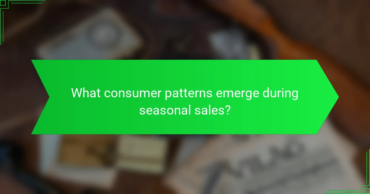 What consumer patterns emerge during seasonal sales?