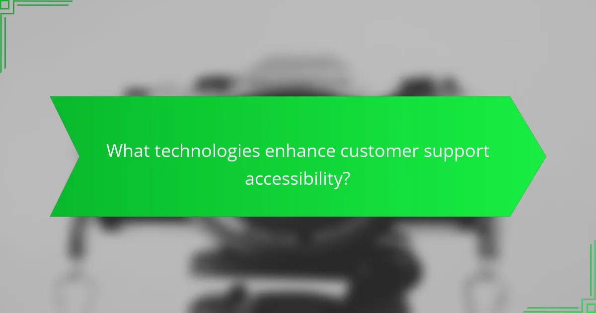 What technologies enhance customer support accessibility?